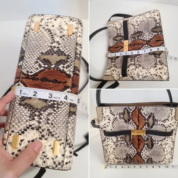 Tory Burch | Lee Radziwill Snake Embossed Small Double Bag in Aspen Multi - Picture 16 of 16